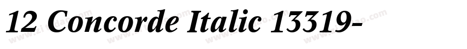 12 Concorde Italic 13319字体转换
